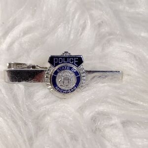 State Of Michigan Enamel Police Tie Clip